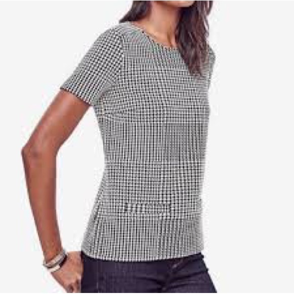 🖤Ann Taylor Houndstooth Blouse - Picture 1 of 6